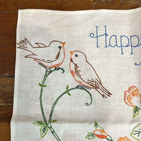 Vintage  Happy Days Cross Stitch Piece ready to frame or to make a pillow - Picture 5 of 10
